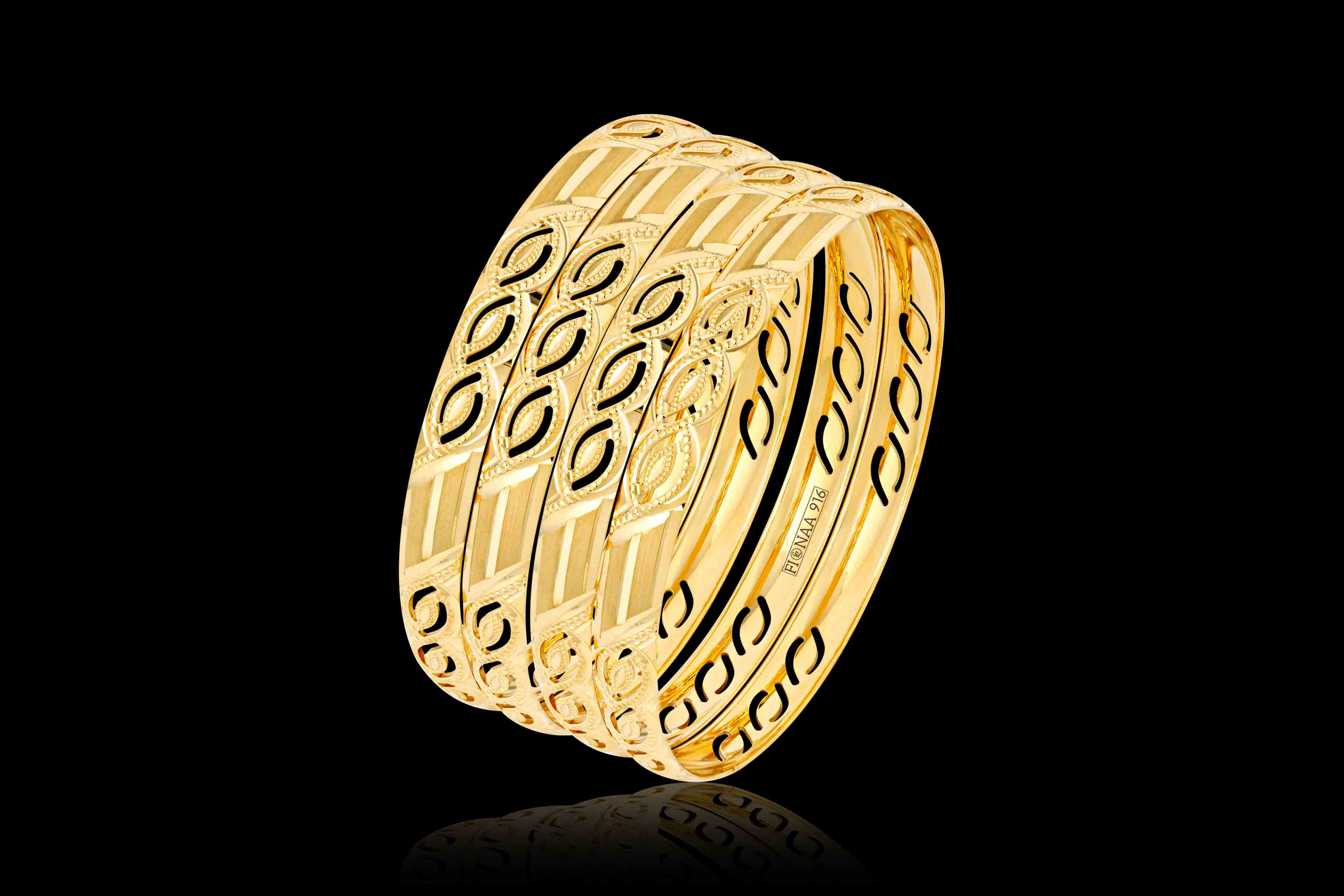 Fionaa Gold Venus Plus Bangle Collection